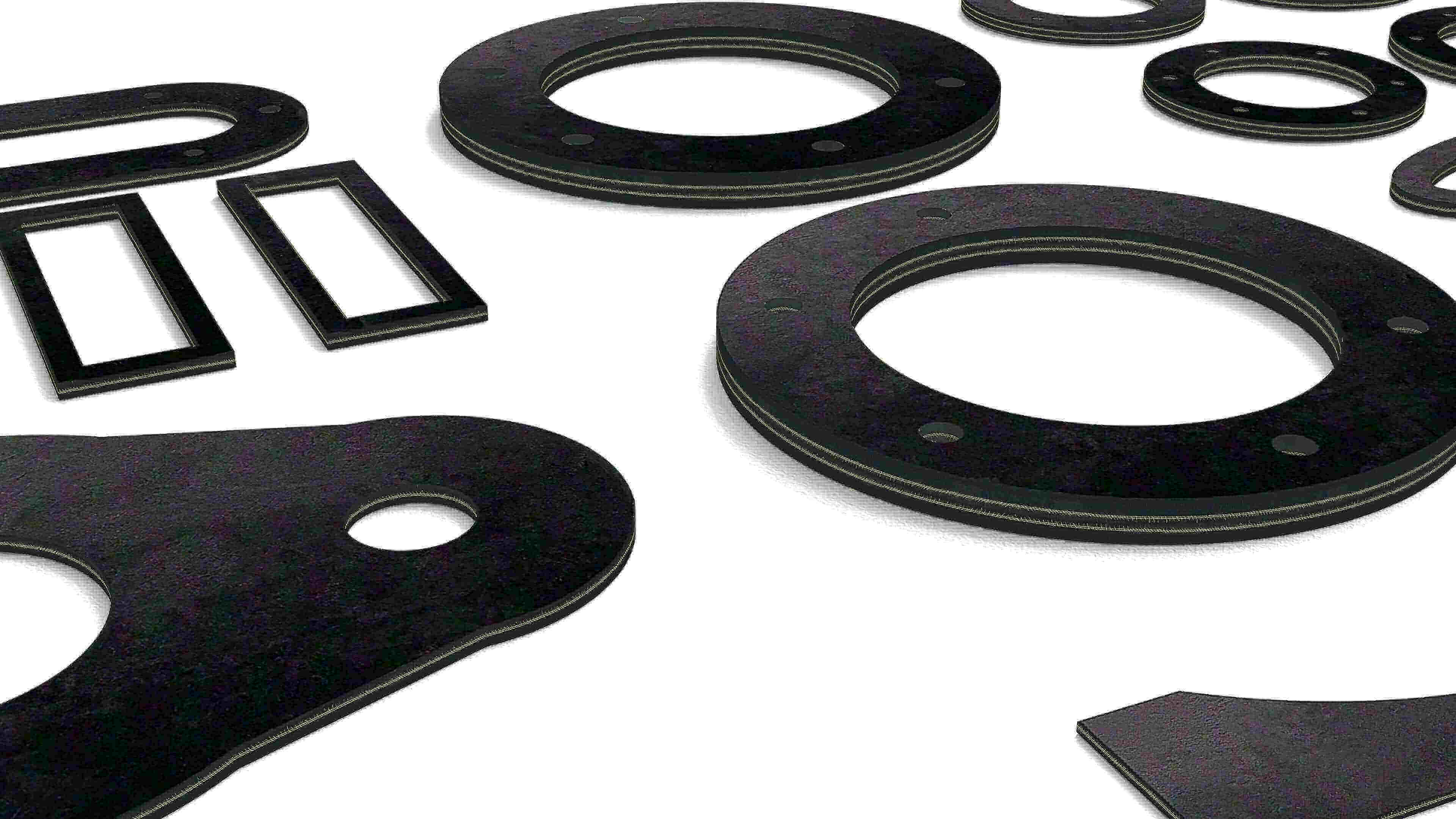 SBR rubber met 1 inlage (Styreen-Butadieenrubber) snijden