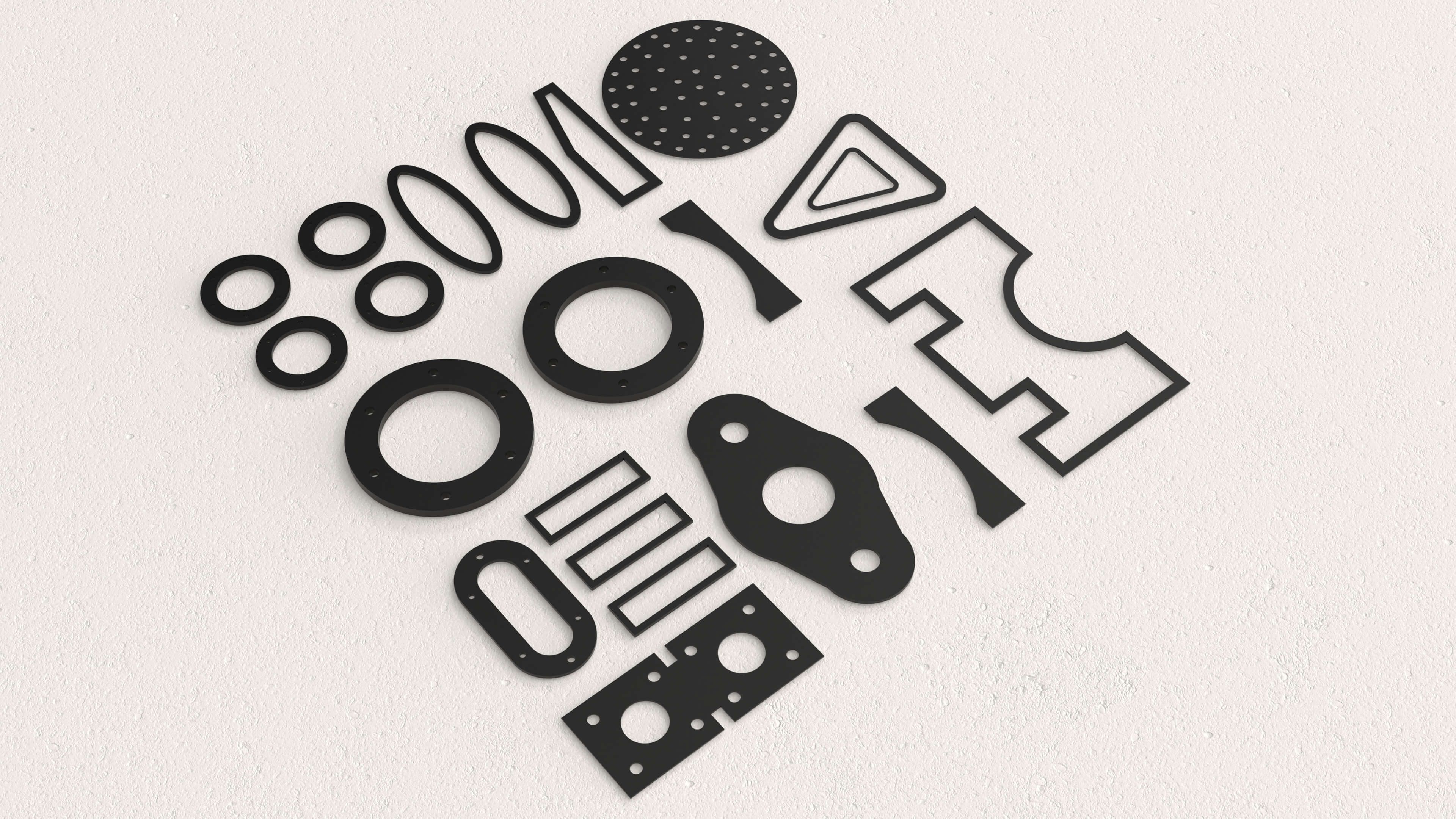 SBR rubber met 1 inlage (Styreen-Butadieenrubber) snijden